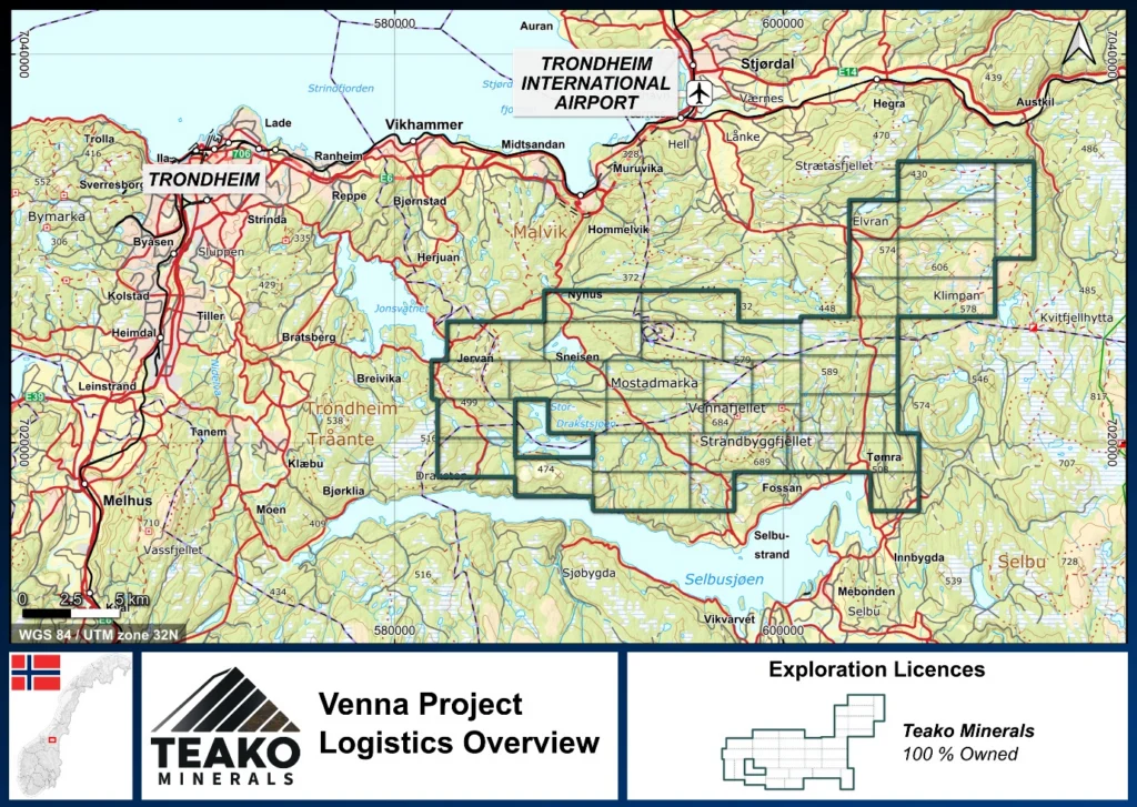 Figure 1: Venna Logistical Map, Venna project