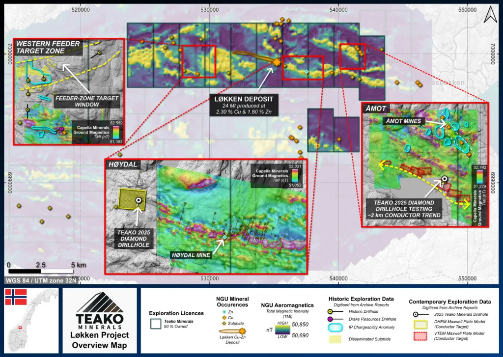 Figure 1: Overview Map of the Løkken Project, Løkken project