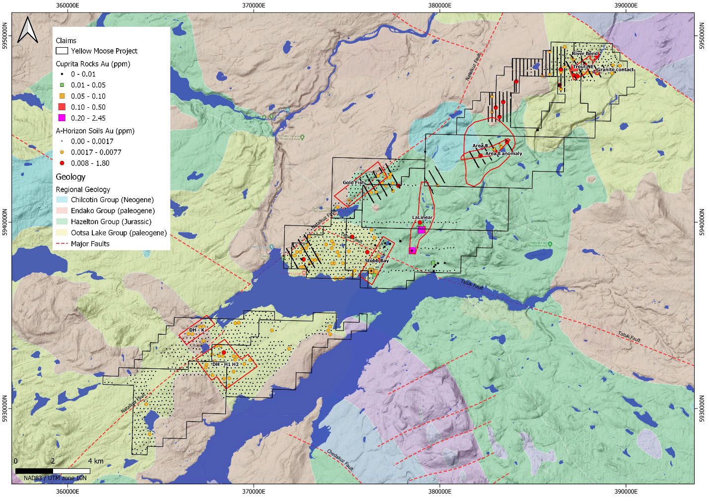 Figure 3: Rocks Au (ppm)