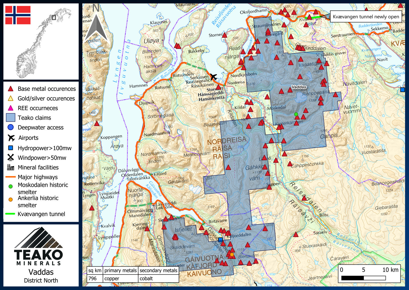 Figure 1: Vaddas Exploration Claims