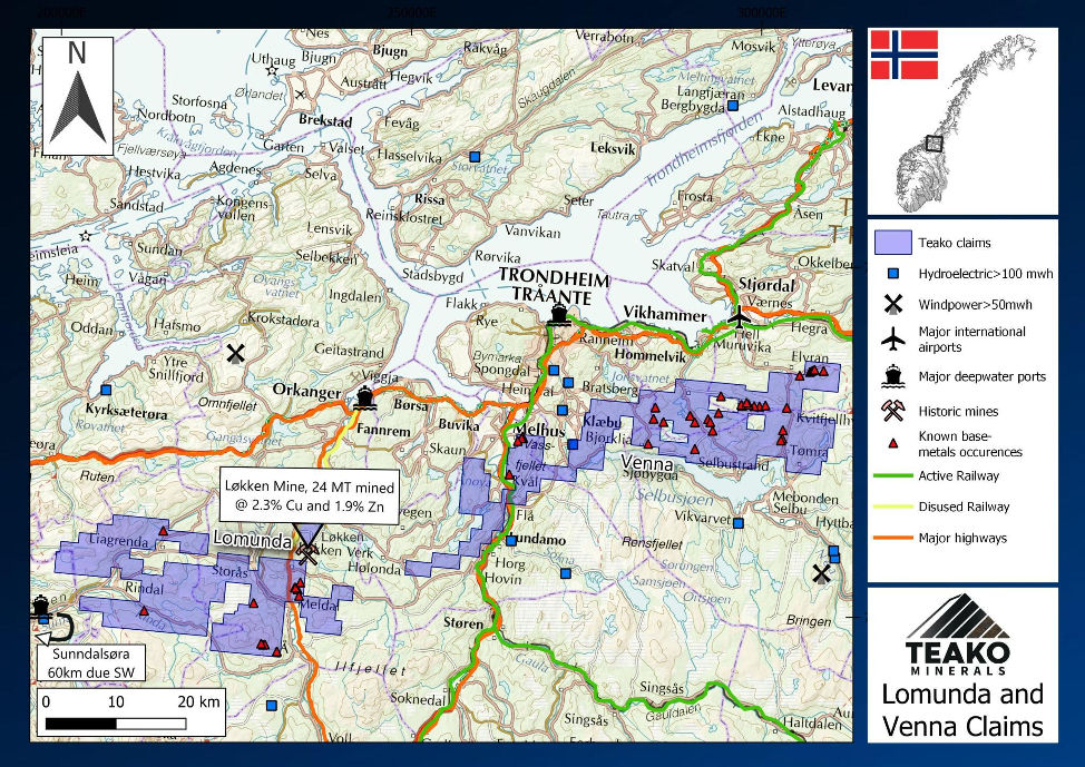 Figure 1: Lomunda & Venna Exploration Claims