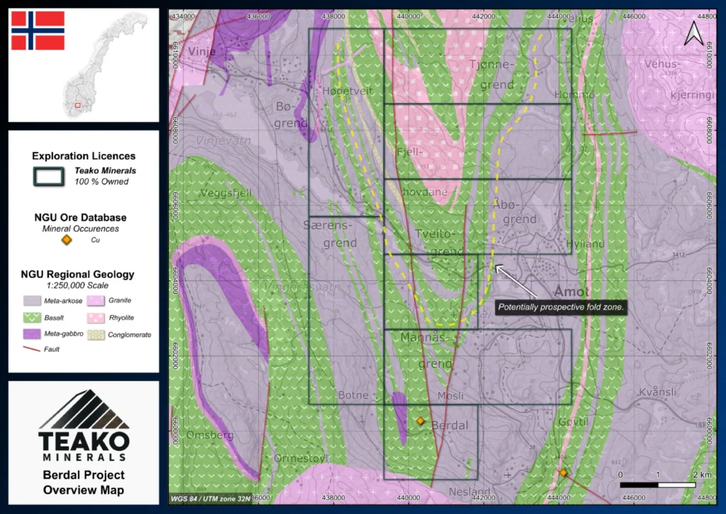 Berdal Geology Map., Berdal project