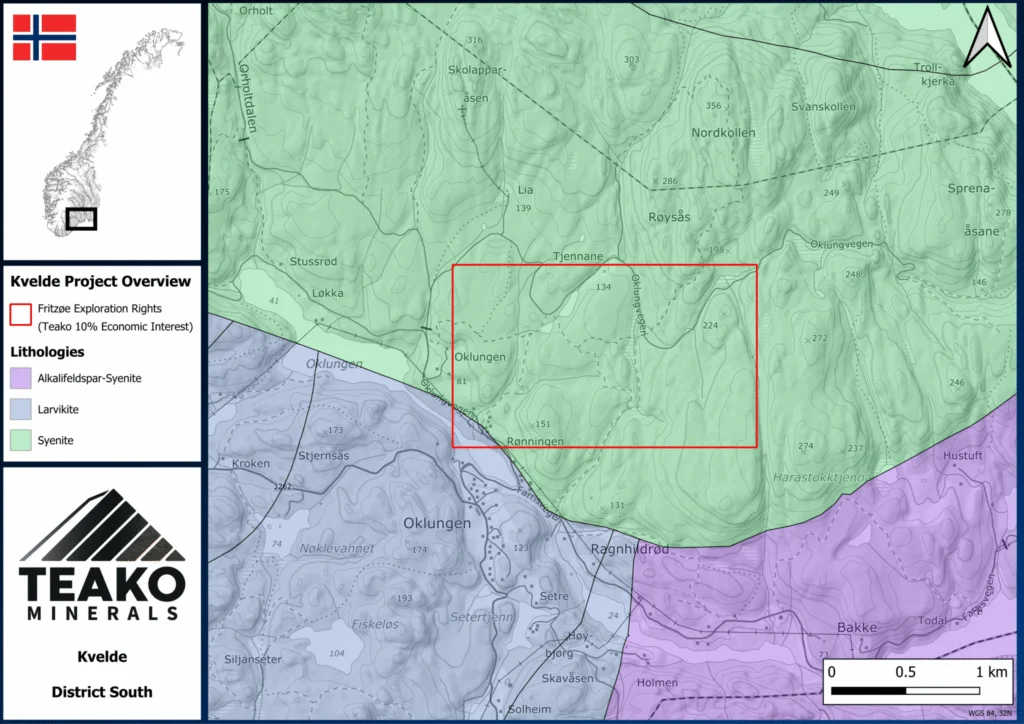 Figure 2: Kvelde project overview map, Kvelde project