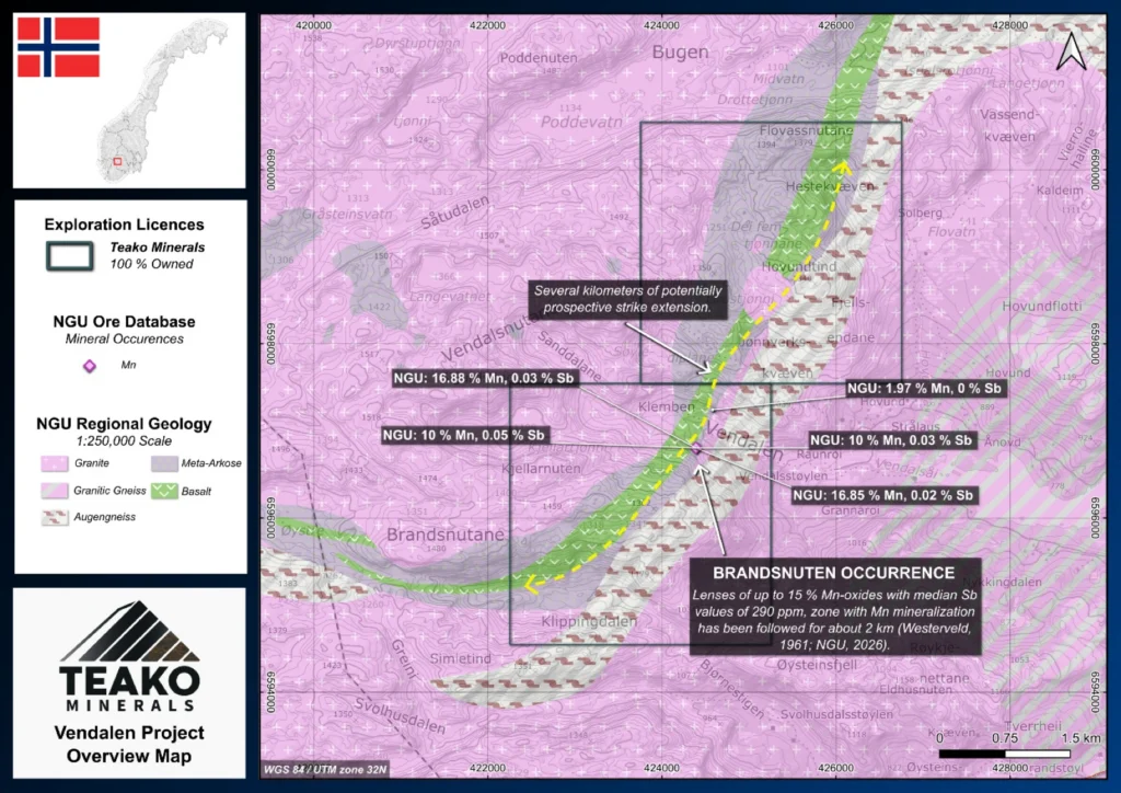 Vendalen Geology Map., Vendalen project